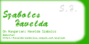 szabolcs havelda business card